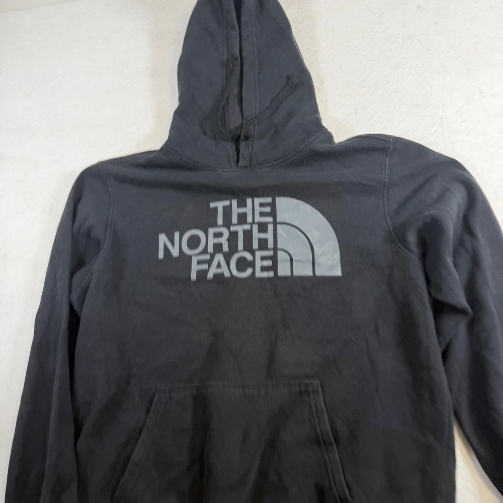 The North Face Mens Black Pullover Hoodie Half Dome Logo Sweatshirt Large 8192